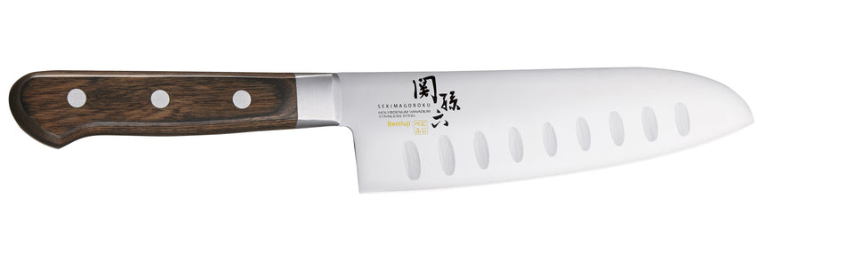 Seki Magoroku Benifuji Granton Santoku 16.5cm