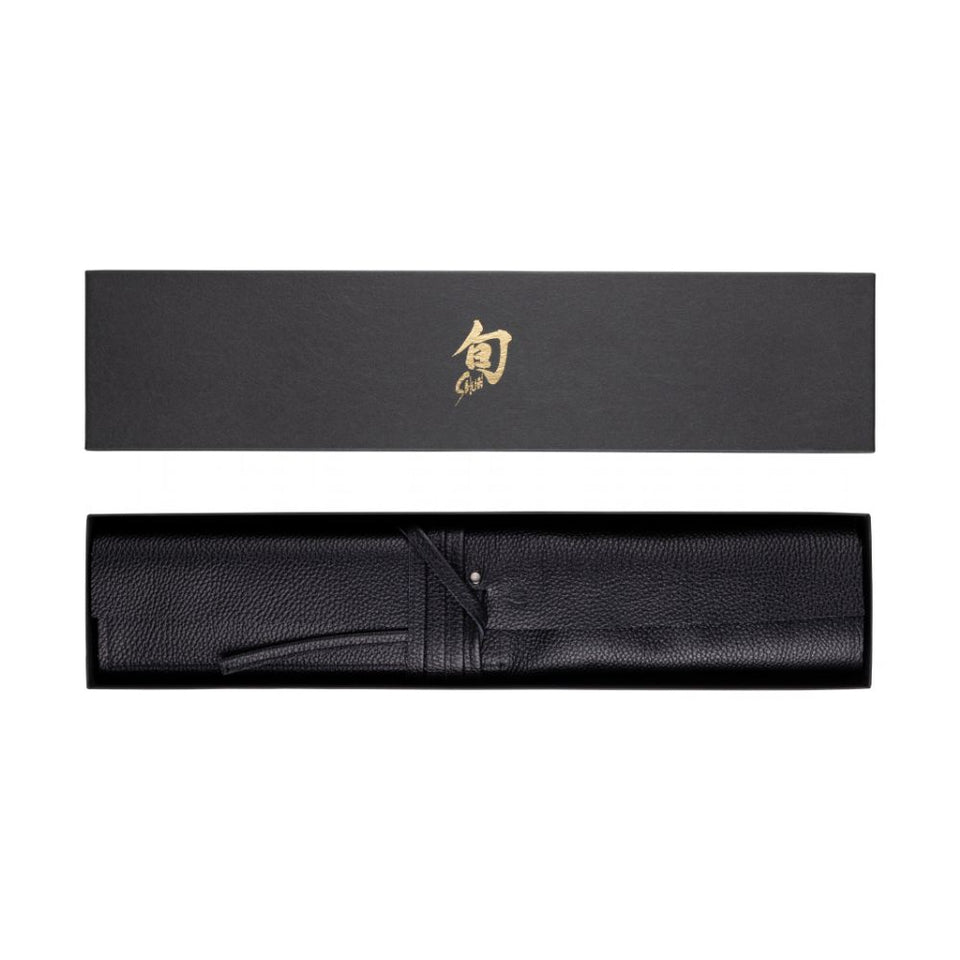 Shun Leather Knife Roll 4 Slot