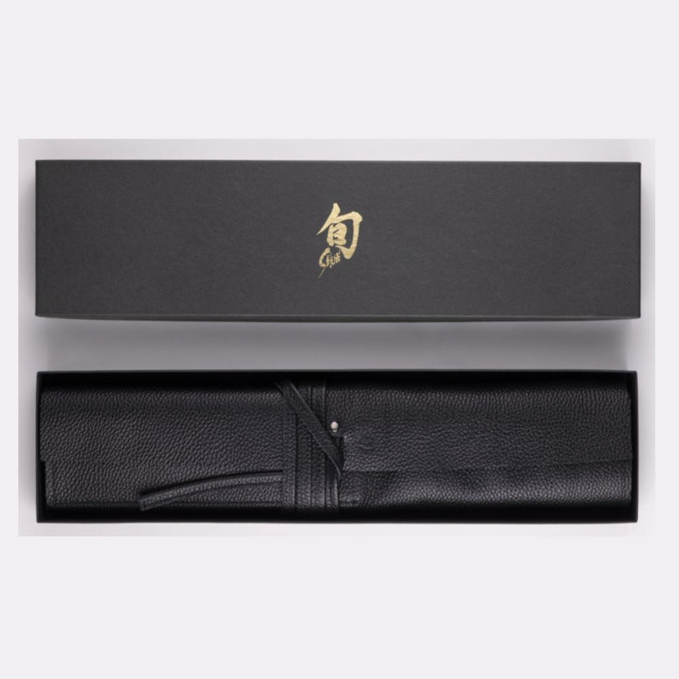 Shun Leather Knife Roll 4 Slot